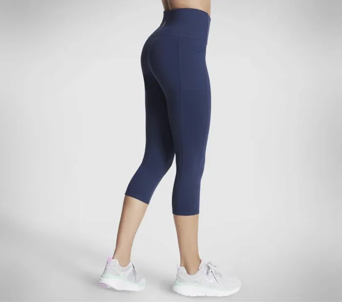 Skechers The GO WALK HW Mid Legging Navy Women Bottoms Skechers The GO WALK HW Mid Legging Navy Women Bottoms
