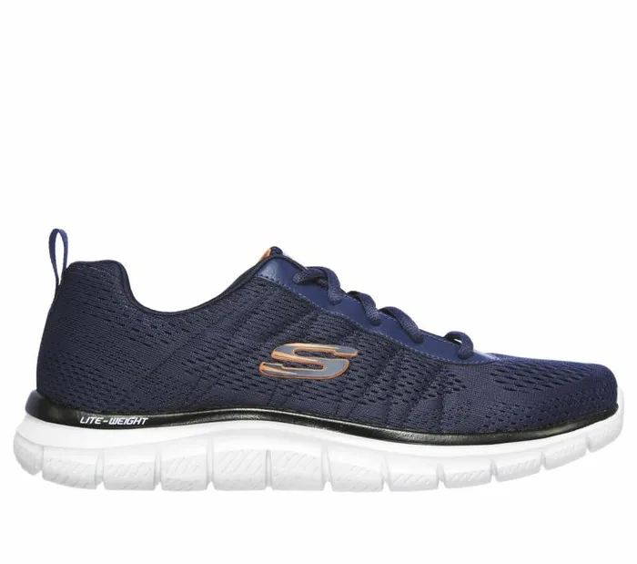 Skechers Track 8211 Moulton Navy Orange Men Athletic Sneakers