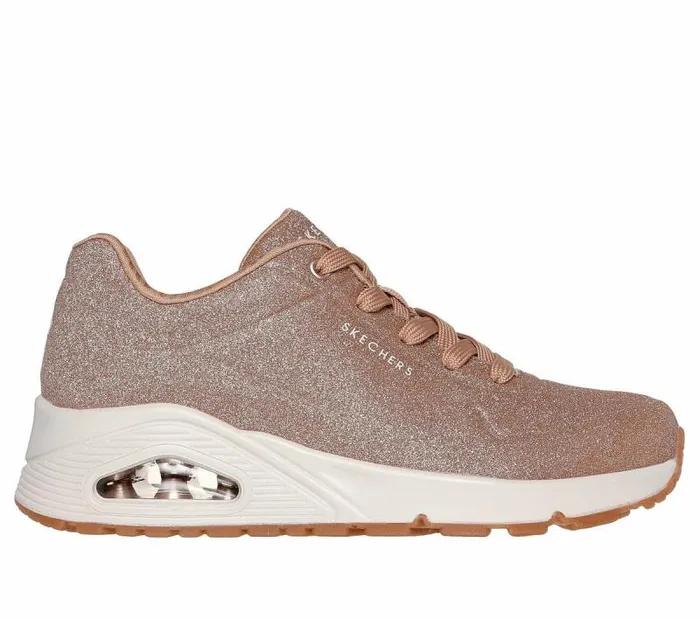 Skechers Uno 8211 Glitter Bomb Rosegold Women Athletic Sneakers