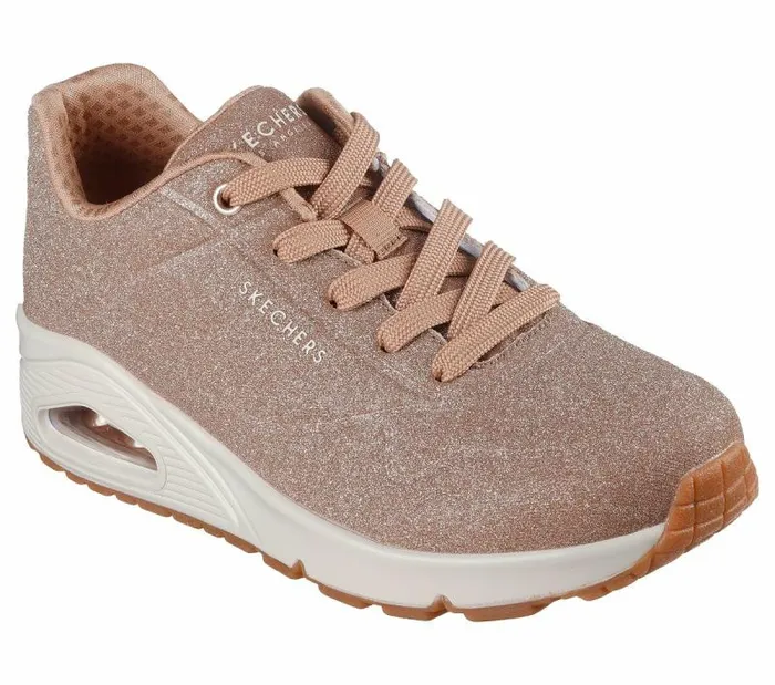 Skechers Uno 8211 Glitter Bomb Rosegold Women Athletic Sneakers