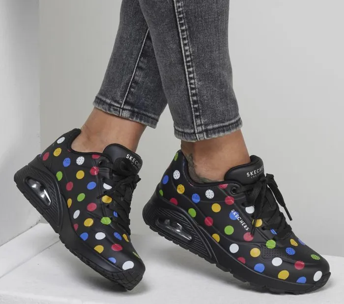 Skechers Uno 8211 Spotted Air Black Multi Women Athletic Sneakers