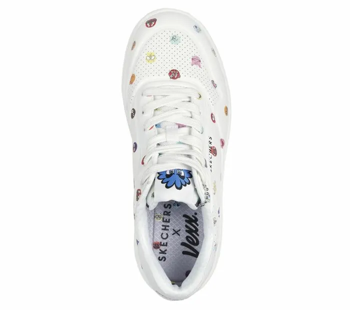 Skechers Vexx Uno Court 8211 Vexx MultiMoji White Multi Women Casual Sneakers