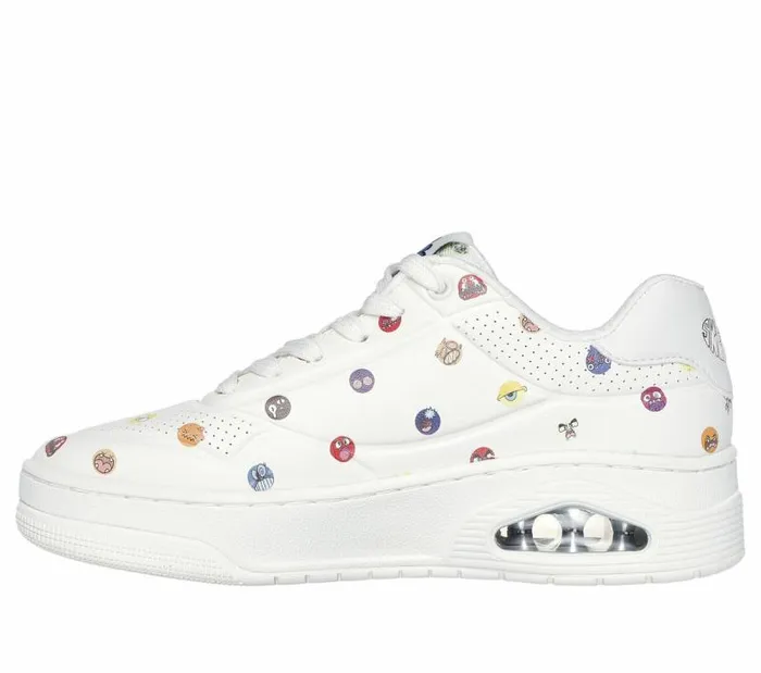 Skechers Vexx Uno Court 8211 Vexx MultiMoji White Multi Women Casual Sneakers