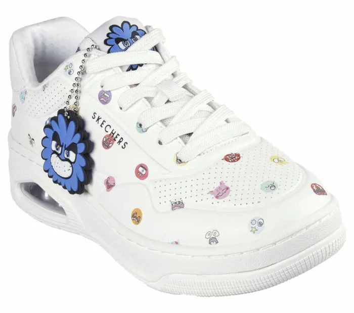 Skechers Vexx Uno Court 8211 Vexx MultiMoji White Multi Women Casual Sneakers