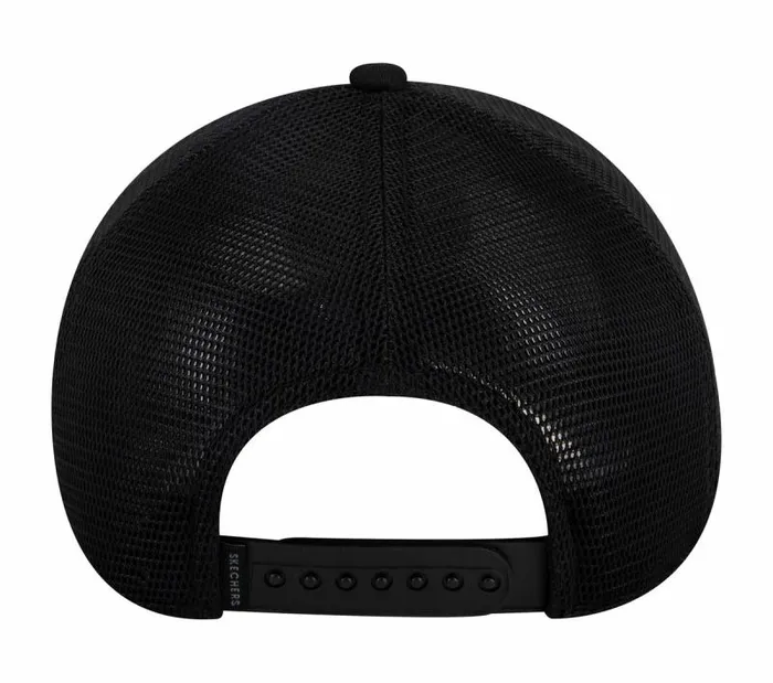 Skechers Wavy Mesh Trucker Hat Black WomenMen Hats Skechers Wavy Mesh Trucker Hat Black WomenMen Hats