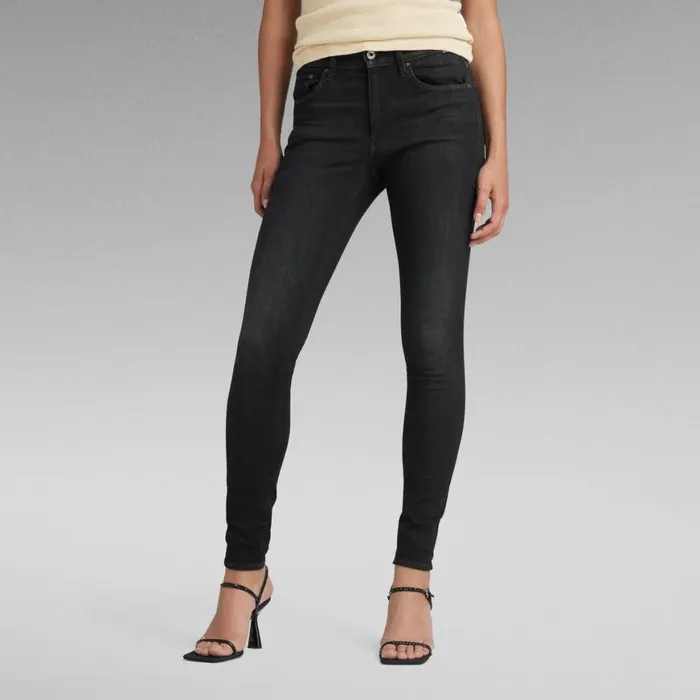Skinny Women GStar RAW 3301 High Skinny Jeans Worn In Coal
