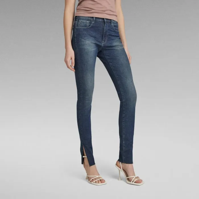Skinny Women GStar RAW 3301 Skinny Slit Jeans Antique Forest Blue