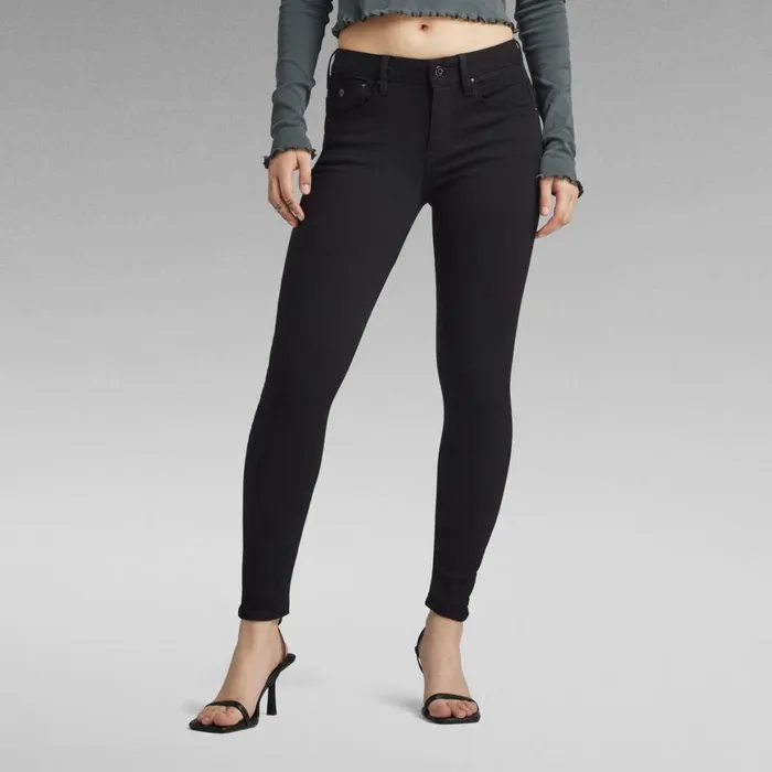 Skinny Women GStar RAW Arc 3D Mid Skinny Jeans Pitch Black