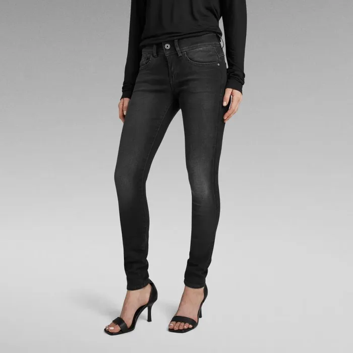 Skinny Women GStar RAW Lynn Mid Skinny Jeans Dusty Grey