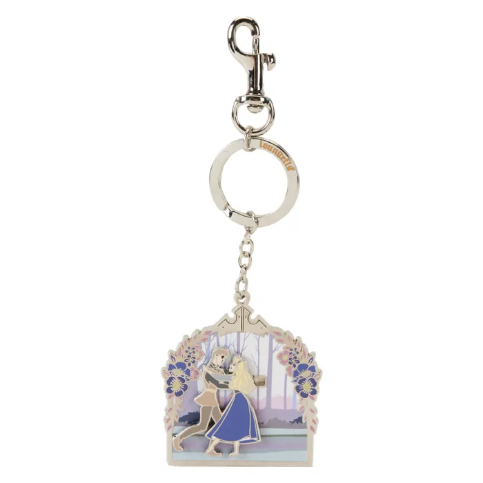 Sleeping Beauty 65th Anniversary Floral Scene Sliding Keychain Unisex Loungefly Small Accessories Sleeping Beauty 65th Anniversary Floral Scene Sliding Keychain Unisex Loungefly Small Accessories