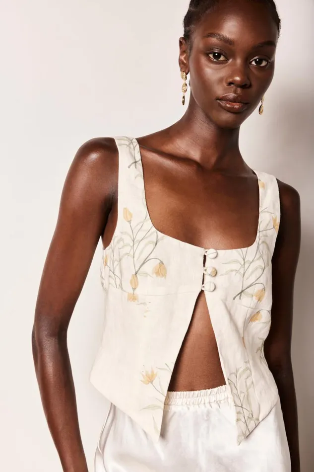 Sleeveless Women VRG GRL Ingrid Top Florette