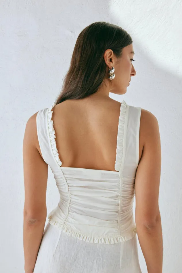 Sleeveless Women VRG GRL Vida Top White Sleeveless Women VRG GRL Vida Top White