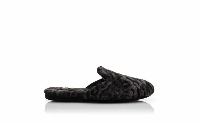 Slippers Men Manolo Blahnik MONTAGUEBlack Shearling Slippers Slippers Men Manolo Blahnik MONTAGUEBlack Shearling Slippers