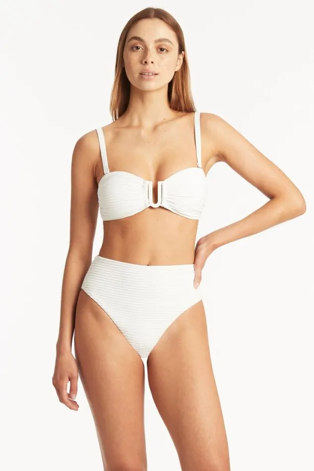 Spinnaker Retro High Waist Pant Spinnaker White Women Sea Level Bottoms