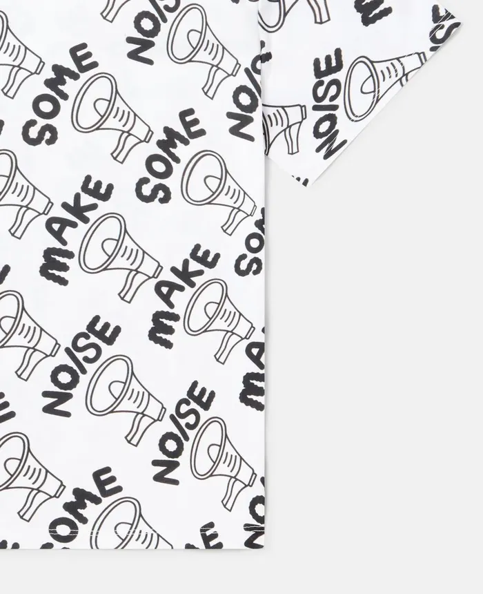 Stella McCartney 039Make Some Noise039 Megaphone Print Oversized TShirt White Kids TShirts And Sweatshirt Stella McCartney 039Make Some Noise039 Megaphone Print Oversized TShirt White Kids TShirts And Sweatshirt
