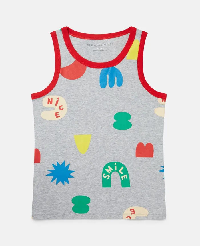 Stella McCartney 7 Pack Of Shape Print Vests Multicolour Kids Shoes And Accessories Stella McCartney 7 Pack Of Shape Print Vests Multicolour Kids Shoes And Accessories