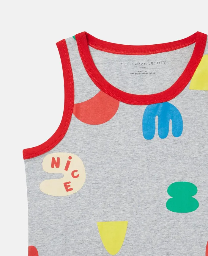 Stella McCartney 7 Pack Of Shape Print Vests Multicolour Kids Shoes And Accessories Stella McCartney 7 Pack Of Shape Print Vests Multicolour Kids Shoes And Accessories