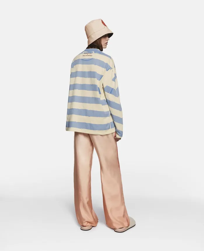 Stella McCartney Bunny Embroidery Breton TShirt Creampale Blue WomenMen TShirts Stella McCartney Bunny Embroidery Breton TShirt Creampale Blue WomenMen TShirts