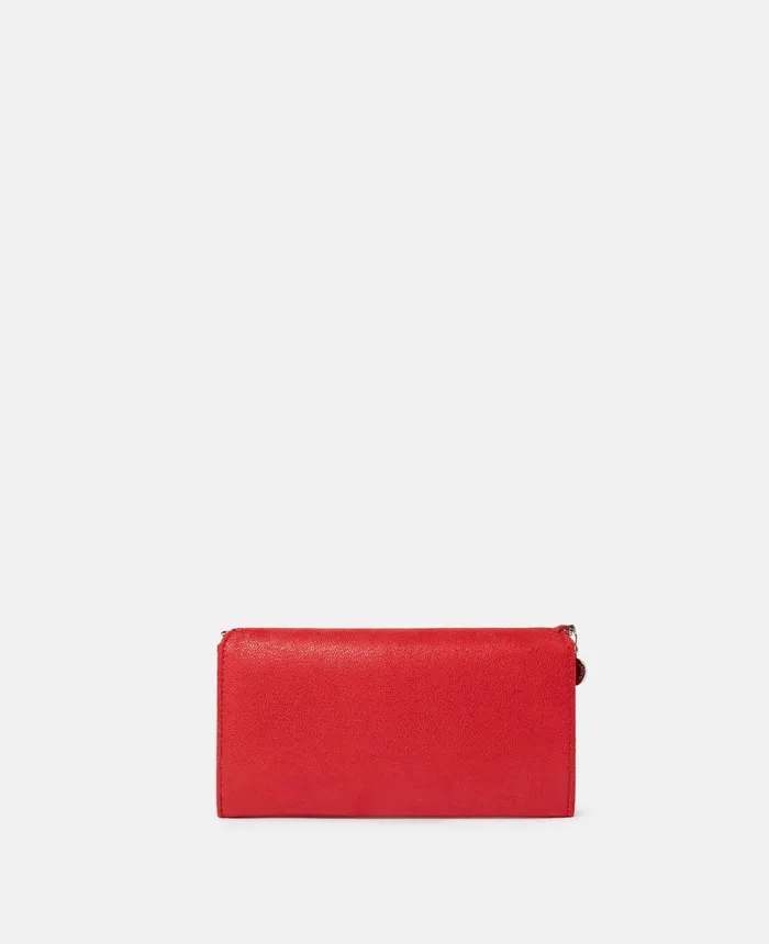 Stella McCartney Falabella Continental Wallet Lipstick Red Women Long Wallets Stella McCartney Falabella Continental Wallet Lipstick Red Women Long Wallets