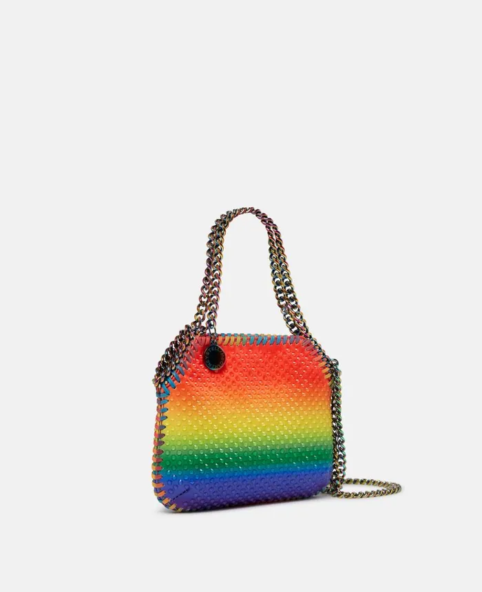 Stella McCartney Falabella Rainbow Crystal Dgrad Mini Tote Bag Multicolour Women Mini Bags And Clutches Stella McCartney Falabella Rainbow Crystal Dgrad Mini Tote Bag Multicolour Women Mini Bags And Clutches