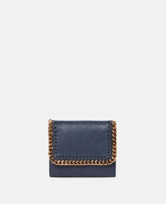 Stella McCartney Falabella Small Flap Wallet Indigo Moon Women Compact Wallets