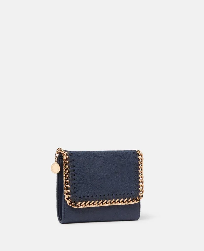 Stella McCartney Falabella Small Flap Wallet Indigo Moon Women Compact Wallets Stella McCartney Falabella Small Flap Wallet Indigo Moon Women Compact Wallets