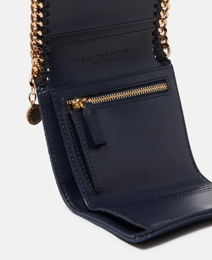 Stella McCartney Falabella Small Flap Wallet Indigo Moon Women Compact Wallets Stella McCartney Falabella Small Flap Wallet Indigo Moon Women Compact Wallets
