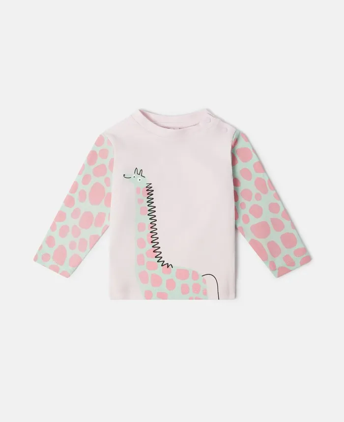 Stella McCartney Giraffe Print Long Sleeve TShirt Pink Kids Sweatshirt And TShirts Stella McCartney Giraffe Print Long Sleeve TShirt Pink Kids Sweatshirt And TShirts