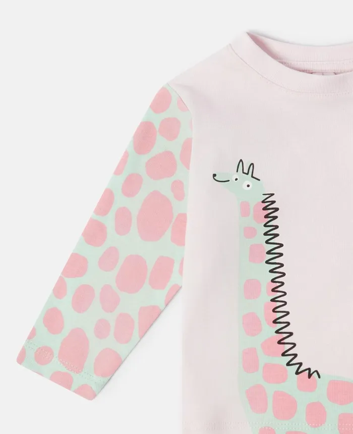 Stella McCartney Giraffe Print Long Sleeve TShirt Pink Kids Sweatshirt And TShirts Stella McCartney Giraffe Print Long Sleeve TShirt Pink Kids Sweatshirt And TShirts