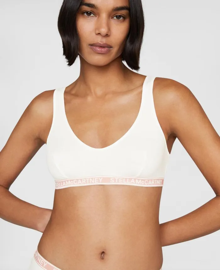 Stella McCartney Ivy Chatting Bralette Winter White Women Lingerie And Sleepwear Stella McCartney Ivy Chatting Bralette Winter White Women Lingerie And Sleepwear