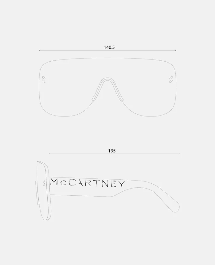 Stella McCartney Logo Stud Aviator Sunglasses Shiny Transparent Blue Women Sunglasses Stella McCartney Logo Stud Aviator Sunglasses Shiny Transparent Blue Women Sunglasses