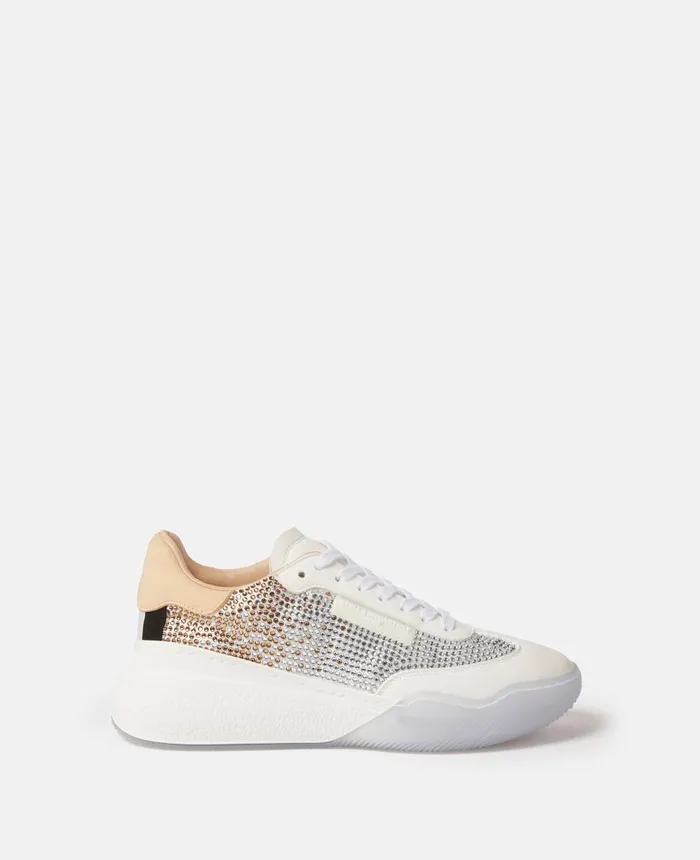 Stella McCartney Loop Crystal Degrad LaceUp Trainers Smoked Topaz Women Sneakers Stella McCartney Loop Crystal Degrad LaceUp Trainers Smoked Topaz Women Sneakers