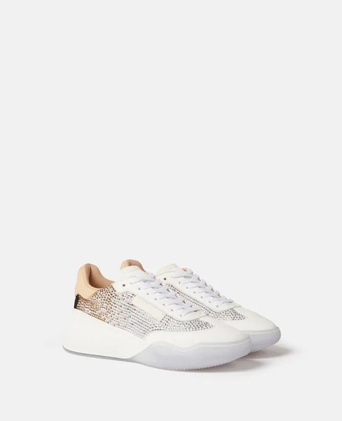 Stella McCartney Loop Crystal Degrad LaceUp Trainers Smoked Topaz Women Sneakers Stella McCartney Loop Crystal Degrad LaceUp Trainers Smoked Topaz Women Sneakers