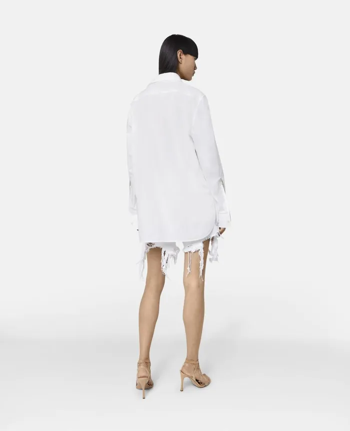 Stella McCartney Mission Sheep Print Oxford Shirt Cream Women Shirts And Tops Stella McCartney Mission Sheep Print Oxford Shirt Cream Women Shirts And Tops