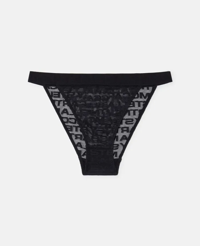 Stella McCartney Monogram Mesh Bikini Briefs Black Women Lingerie And Sleepwear Stella McCartney Monogram Mesh Bikini Briefs Black Women Lingerie And Sleepwear