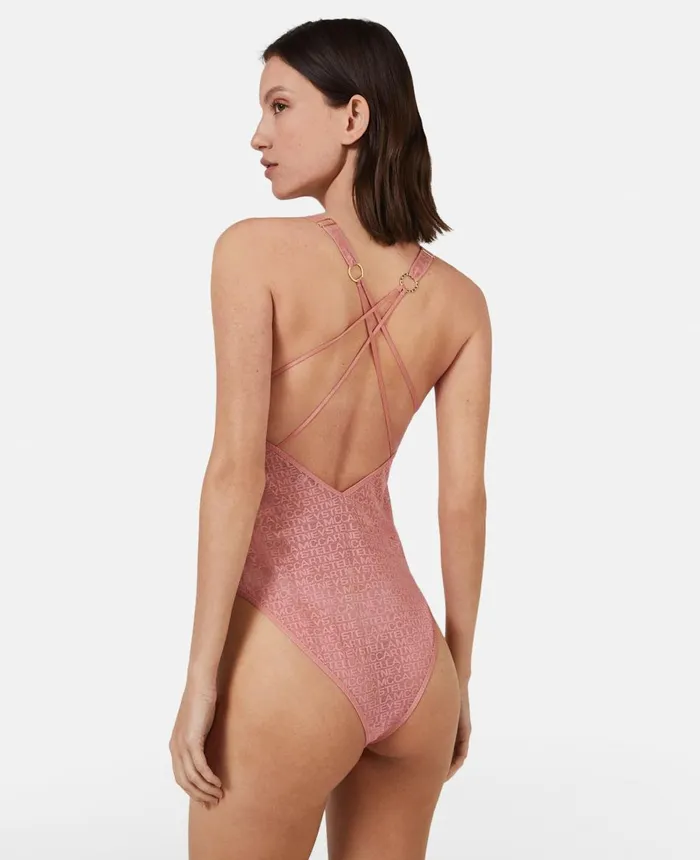 Stella McCartney Monogram Mesh Bodysuit Blush Pink Women Lingerie And Sleepwear Stella McCartney Monogram Mesh Bodysuit Blush Pink Women Lingerie And Sleepwear