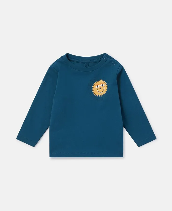 Stella McCartney Monster Sunshine Long Sleeve TShirt Navy Kids Baby Boys