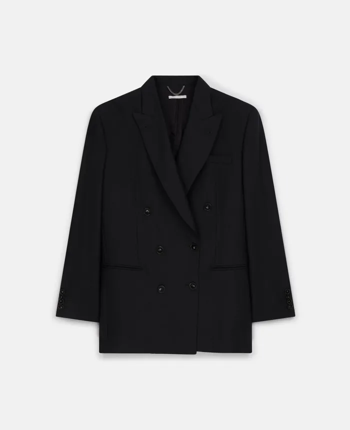 Stella McCartney Oversized DoubleBreasted Blazer Black Women Coats And Jackets Stella McCartney Oversized DoubleBreasted Blazer Black Women Coats And Jackets