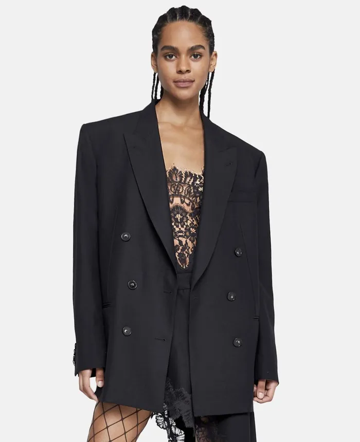 Stella McCartney Oversized DoubleBreasted Blazer Black Women Coats And Jackets Stella McCartney Oversized DoubleBreasted Blazer Black Women Coats And Jackets