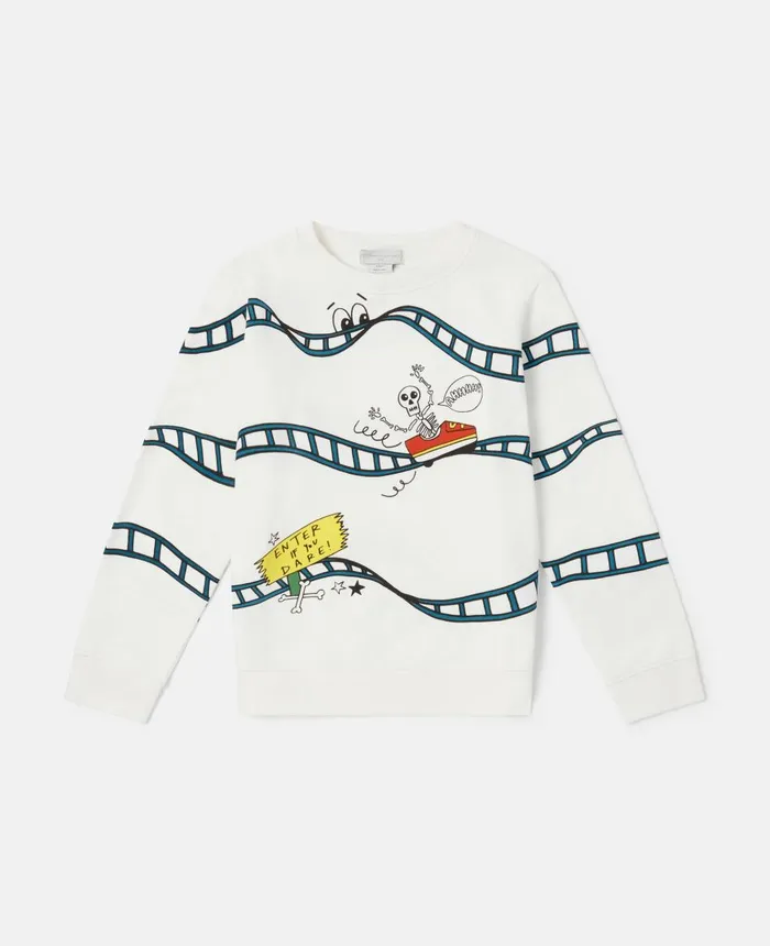 Stella McCartney Rollercoaster Print Sweatshirt White Kids TShirts And Sweatshirt Stella McCartney Rollercoaster Print Sweatshirt White Kids TShirts And Sweatshirt