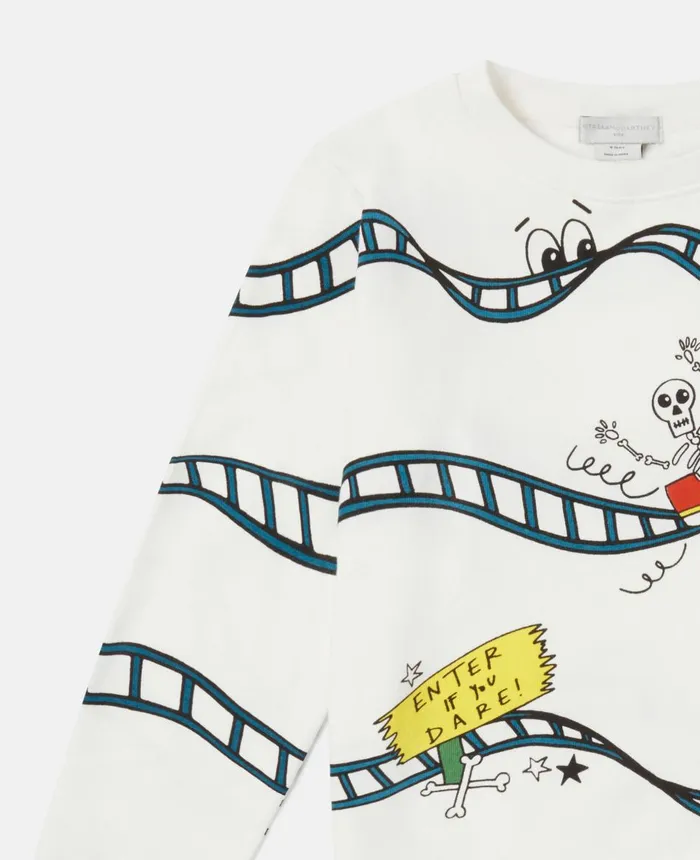 Stella McCartney Rollercoaster Print Sweatshirt White Kids TShirts And Sweatshirt Stella McCartney Rollercoaster Print Sweatshirt White Kids TShirts And Sweatshirt