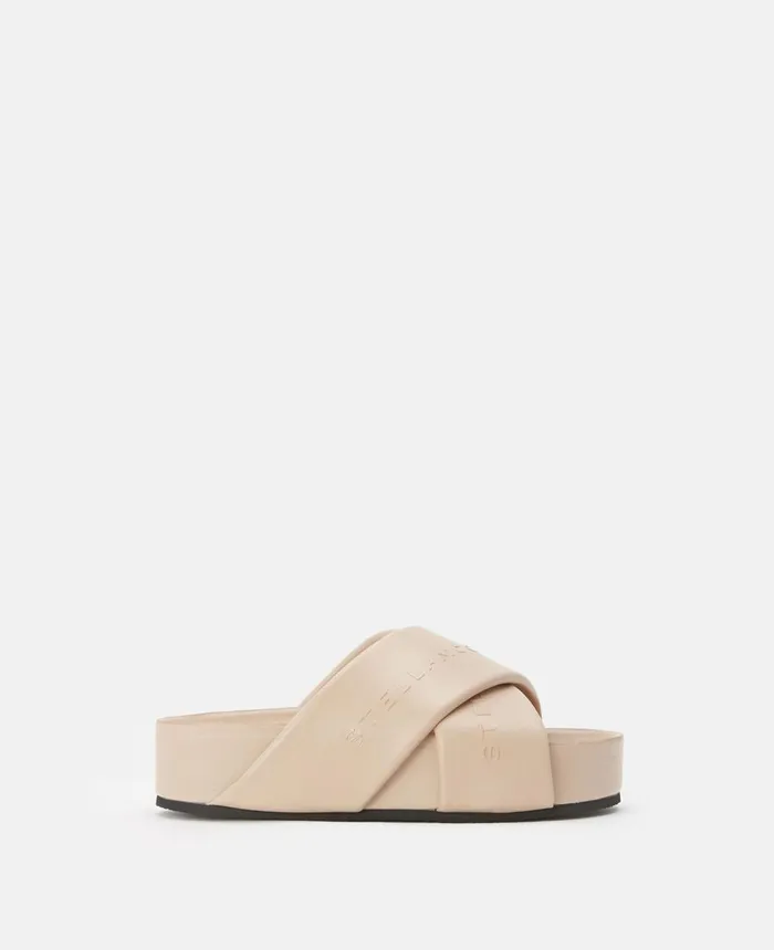 Stella McCartney Signature Logo Slides Powder Women Flats