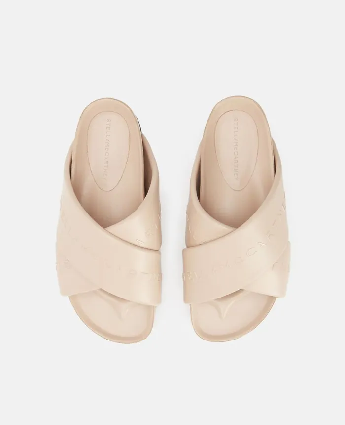 Stella McCartney Signature Logo Slides Powder Women Flats
