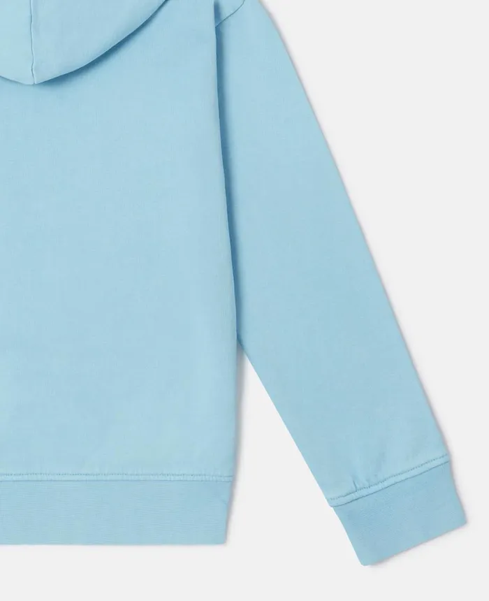Stella McCartney Stella Logo Active Embroidery Oversized Hoodie Light Blue Kids TShirts And Sweatshirt Stella McCartney Stella Logo Active Embroidery Oversized Hoodie Light Blue Kids TShirts And Sweatshirt