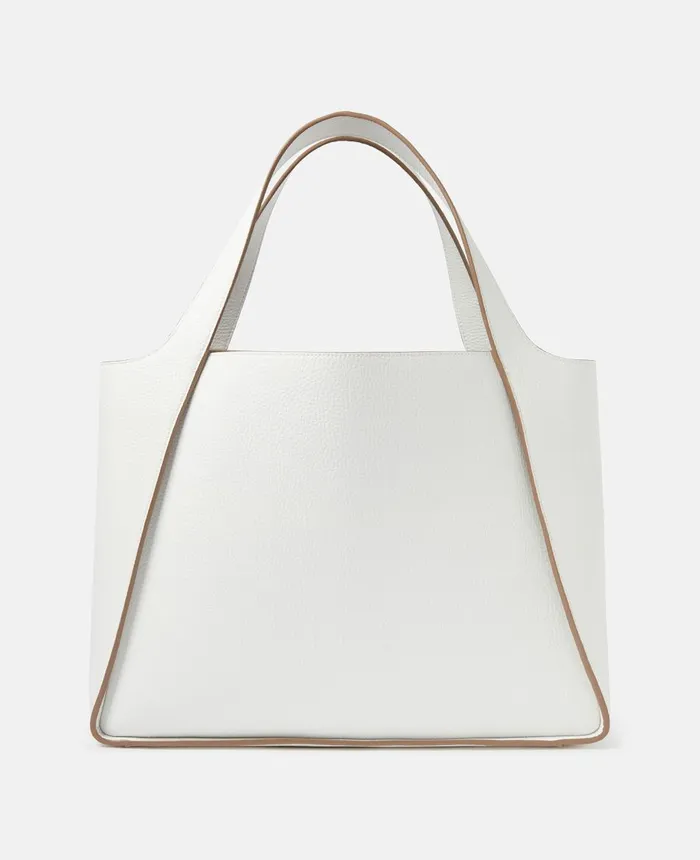 Stella McCartney Stella Logo Grainy Alter Mat Tote Bag White Women TopHandle Bags Stella McCartney Stella Logo Grainy Alter Mat Tote Bag White Women TopHandle Bags