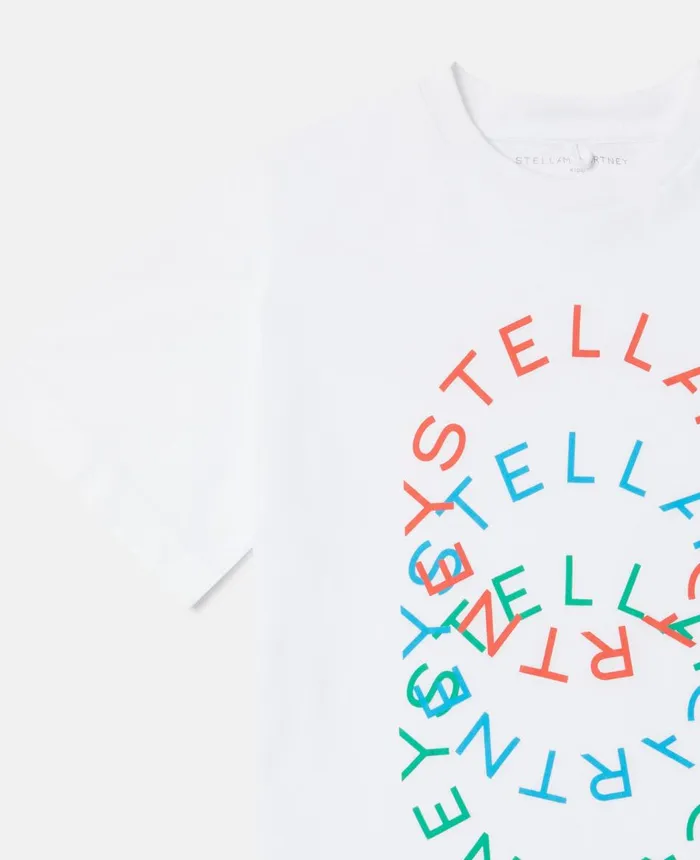 Stella McCartney Stella Logo Oversized TShirt White Kids TShirts And Sweatshirt Stella McCartney Stella Logo Oversized TShirt White Kids TShirts And Sweatshirt