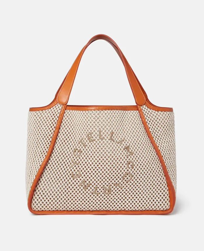Stella McCartney Stella Logo Rope Mesh Tote Bag Ivorybeige Women Logo Bag