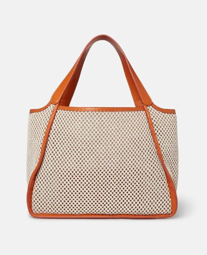 Stella McCartney Stella Logo Rope Mesh Tote Bag Ivorybeige Women Logo Bag