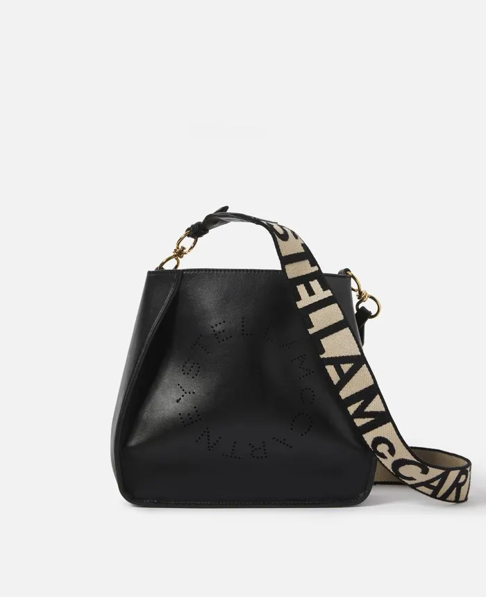 Stella McCartney Stella Logo Shoulder Bag Black Women Crossbody Bags
