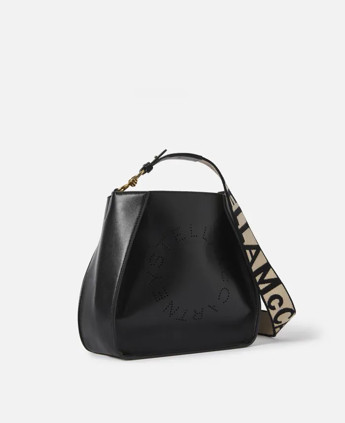 Stella McCartney Stella Logo Shoulder Bag Black Women Crossbody Bags